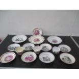A collection of antique Sunderland lustre cups, saucers etc.