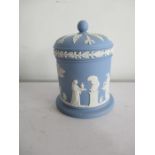 A Wedgwood Jasperware tobacco jar