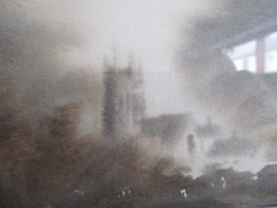 A watercolour of a church by a lake, signed Anthony Waller - Image 2 of 6