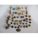 A collection of Royal Mail/ GPO badges, buttons etc