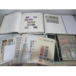 Three albums of stamps along with loose sheets