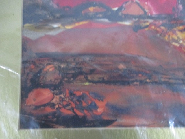 An unsigned watercolour of an impressionist landscape - Image 3 of 4