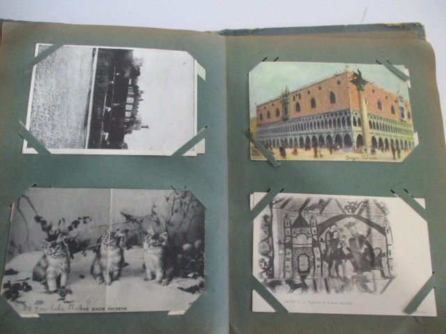 Two albums of vintage postcards - Image 25 of 63