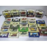 A collection of boxed die-cast vehicles including Lledo, Matchbox etc