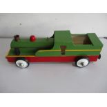 A vintage wooden handmade train