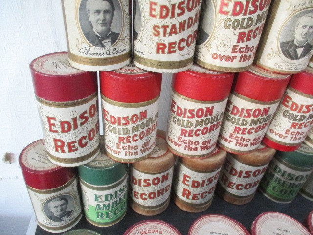 A collection of Edison wax cylinders ( 53) including Amberol,, Gold Moulded, Standard records etc. - Image 5 of 6