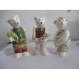 Three Crown Royal Derby Bears including the "Cricketer"