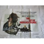 A collection of British film quad posters including The Day of the Dolphin, The Private life of