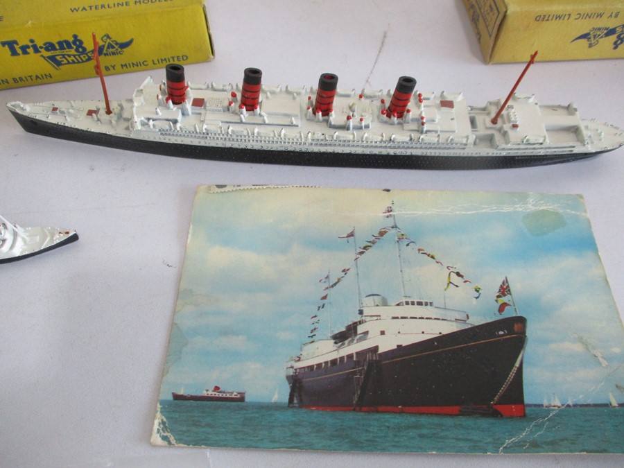 A collection of various Tri -Ang Minic Ships (some boxed) and accessories, including RMS - Image 8 of 11