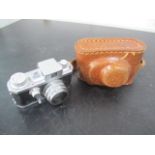 A Morita Trading Kiku 16 Model II Camera in leather case