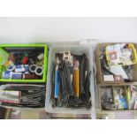 An assortment of railway modelling accessories including track and related craft goods etc