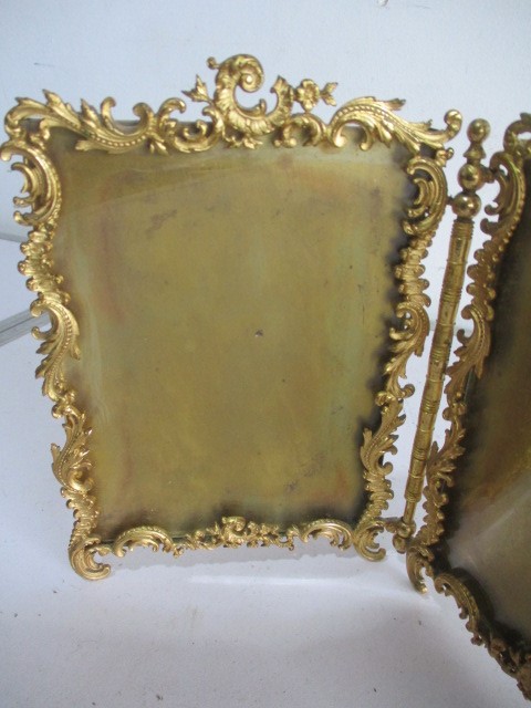 An ornate brass double photo frame - Image 3 of 11