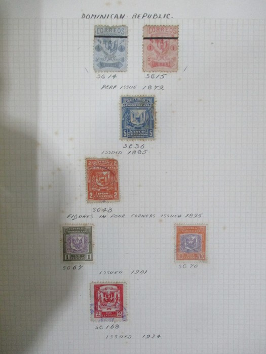 Two albums of stamps from countries including Denmark, Dominican Republic, Ecuador, Estonia, - Image 18 of 48