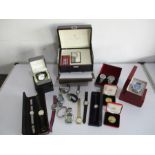 A collection of various watches including a "Patek Philippe Nautilus" style watch etc, along with