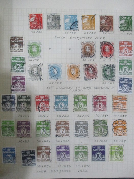 Two albums of stamps from countries including Denmark, Dominican Republic, Ecuador, Estonia, - Image 11 of 48