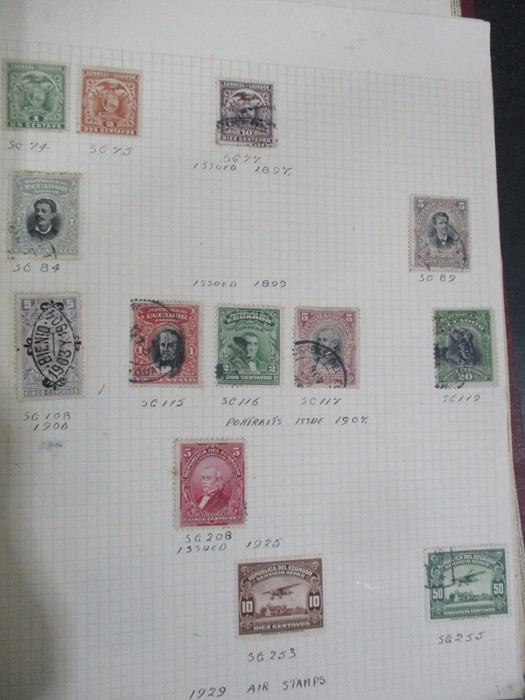 Two albums of stamps from countries including Denmark, Dominican Republic, Ecuador, Estonia, - Image 22 of 48