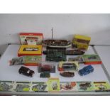 A collection of die cast and other vehicles along with various "Micromodels"
