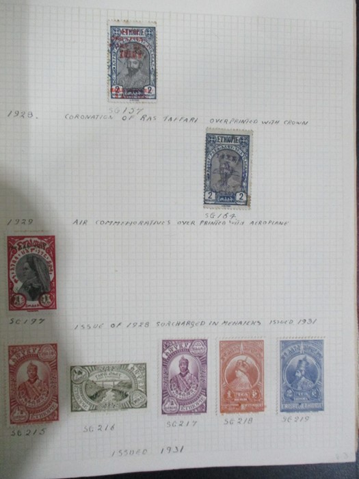 Two albums of stamps from countries including Denmark, Dominican Republic, Ecuador, Estonia, - Image 30 of 48