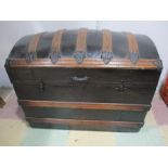 An antique dome topped trunk