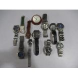 A collection of various watches including Seiko, Animal etc