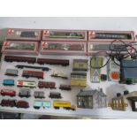A collection of model railway including three boxed Lima locomotives (one unboxed) and a selection