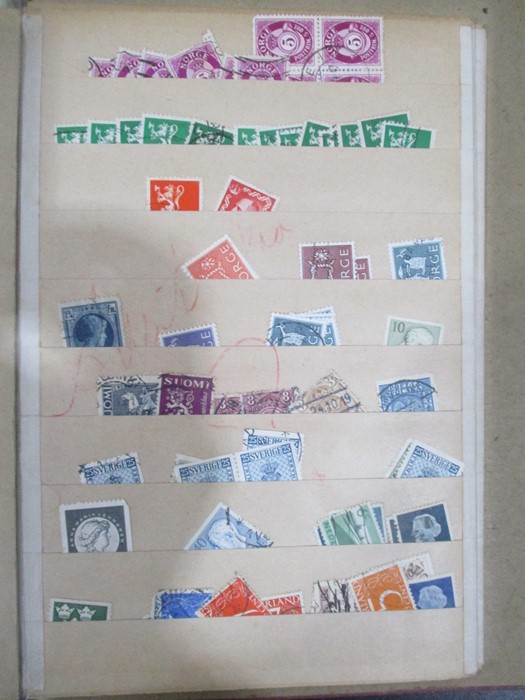 Two albums of stamps from countries including Denmark, Dominican Republic, Ecuador, Estonia, - Image 46 of 48