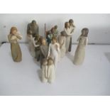 A collection of "Willow Tree" figures- 1 A/F