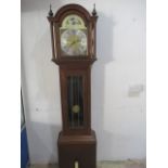 A West German 20th century chiming "grandmother" clock "Tempus Fugit"