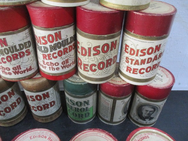 A collection of Edison wax cylinders ( 53) including Amberol,, Gold Moulded, Standard records etc. - Image 4 of 6