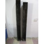 Two metal troughs - tallest 174cm