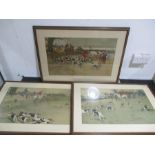 Three framed Cecil Aldin prints, all of hunting scenes