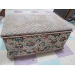 A Victorian upholstered ottoman