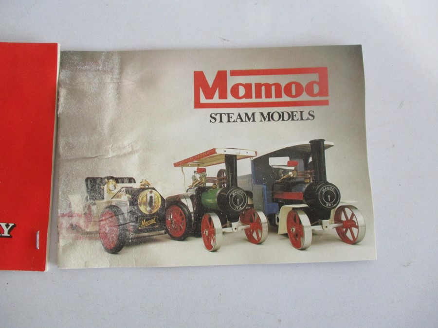A boxed Mamod Steam Train Railway set including the locomotive, open wagon, lumber truck etc - Image 9 of 10