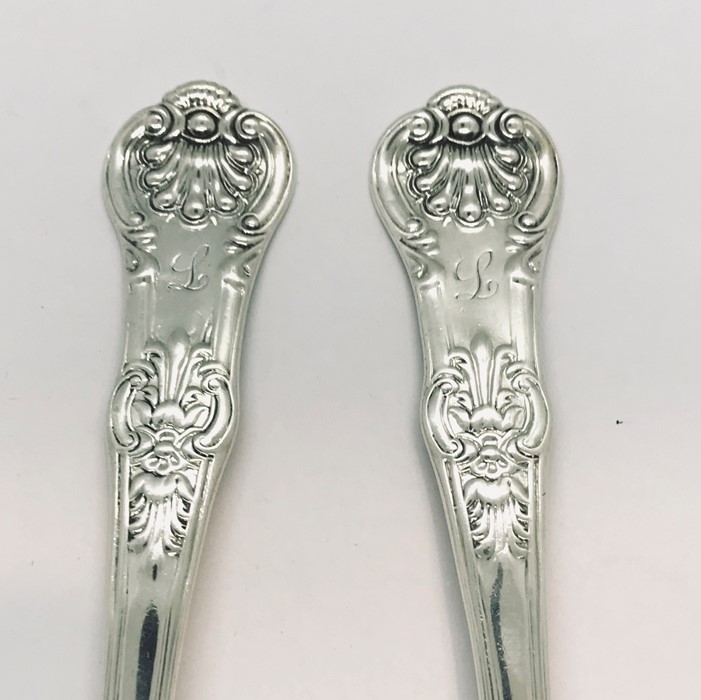 A set of early Victorian silver serving spoons. Weight 165.3g. - Image 2 of 2