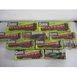 A collection of ten Rosebud Kitmaster plastic scale railway models, along with three unboxed