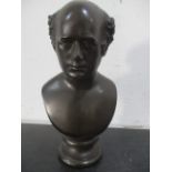 A bronze bust of a gentleman inscribed to reverse "Chantrey" ( Francis), 20cm height