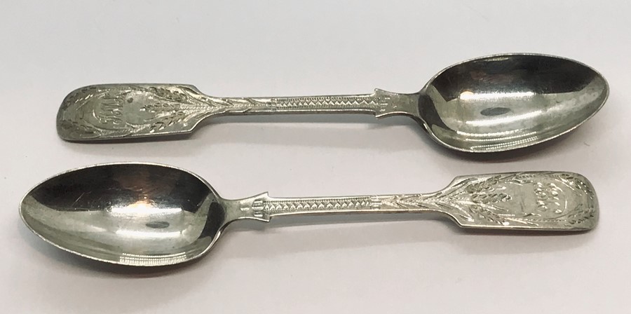 A set of eleven silver coffee spoons, 163.7g - Image 3 of 3