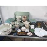 A collection of various pottery including Denby etc.