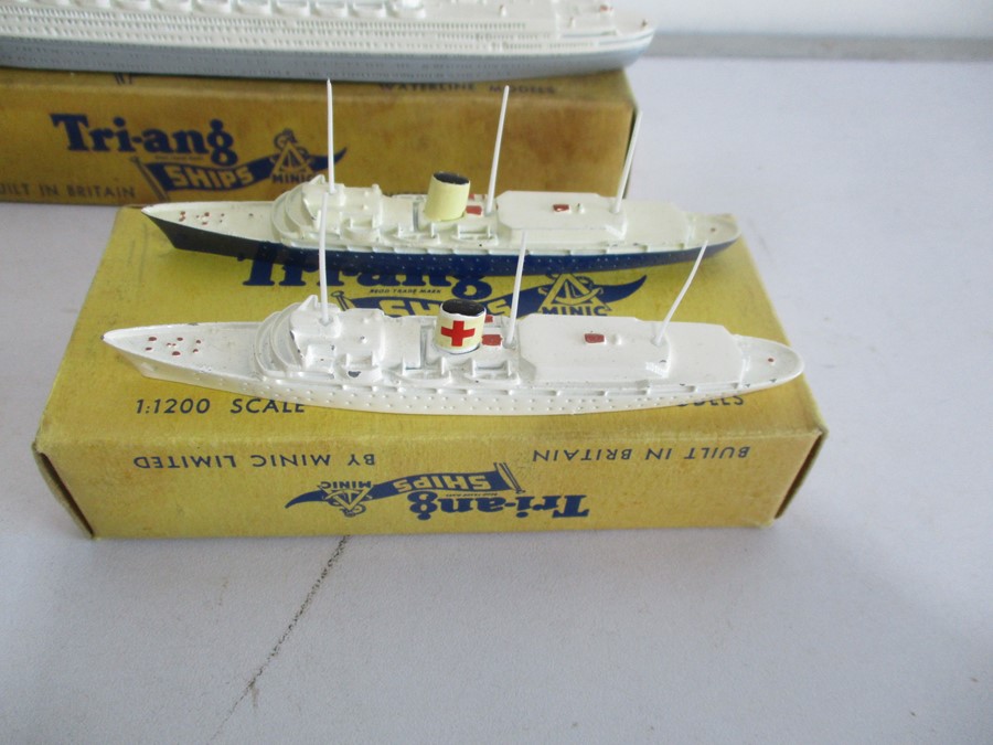 A collection of various Tri -Ang Minic Ships (some boxed) and accessories, including RMS - Image 2 of 11