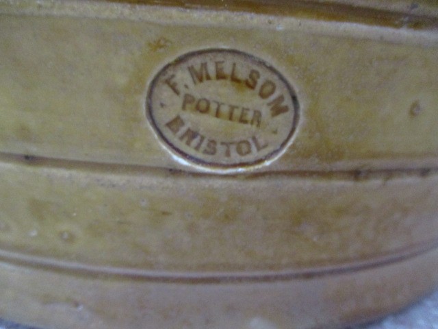 A "honey" glazed pottery barrel by F Melsom, Bristol, height 56cm - Image 5 of 5