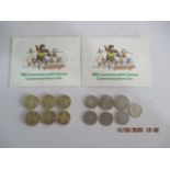 A collection of collectable coins including 1986 Commonwealth Games commemorative two pound coins,