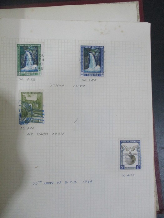 Two albums of stamps from countries including Denmark, Dominican Republic, Ecuador, Estonia, - Image 20 of 48