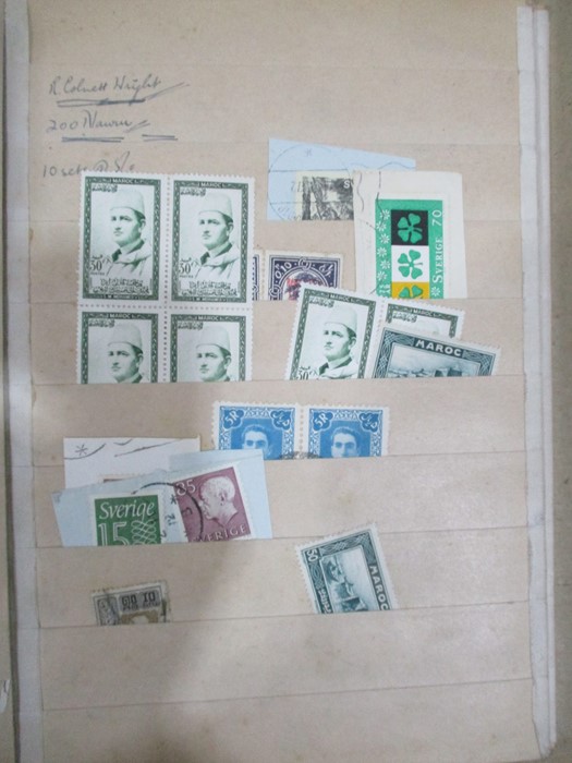 Two albums of stamps from countries including Denmark, Dominican Republic, Ecuador, Estonia, - Image 45 of 48