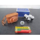 A boxed Morita Trading Kiku 16 Model II Camera, complete with Panchromatic Kikufilm and an