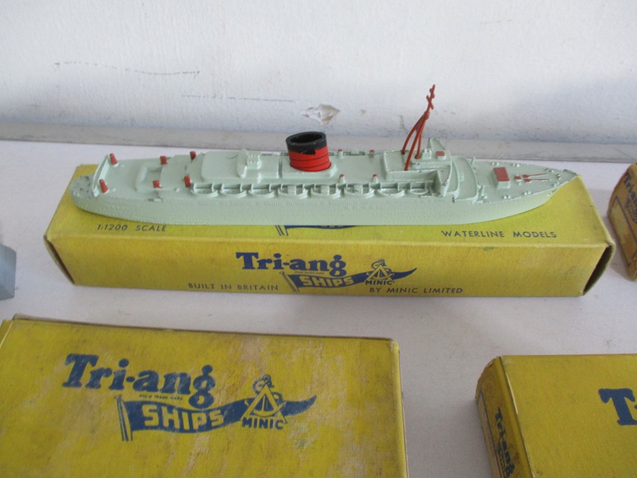 A collection of various Tri -Ang Minic Ships (some boxed) and accessories, including RMS - Image 4 of 11