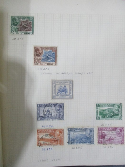 Two albums of stamps from countries including Denmark, Dominican Republic, Ecuador, Estonia, - Image 32 of 48