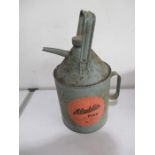 A vintage Aladdin Pink paraffin can