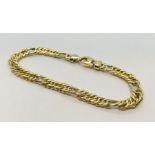 An 18ct gold (750) bracelet, 11.6g