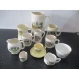 A collection of Widdecombe Fair pottery