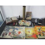 A collection of miscellaneous items including a Victorian photograph album ( covers A/F), Rupert